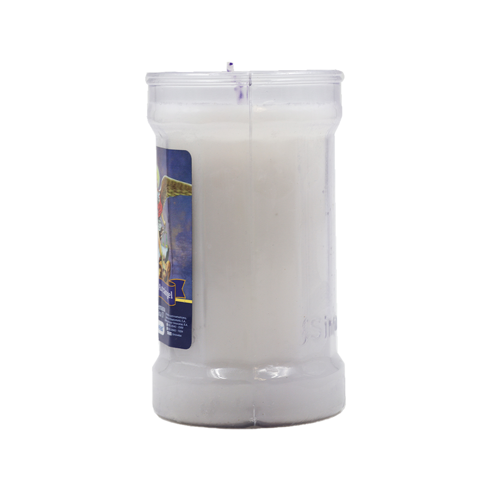 Veladora Semanita 2 Blanco San Miguel Arcangel image number 2