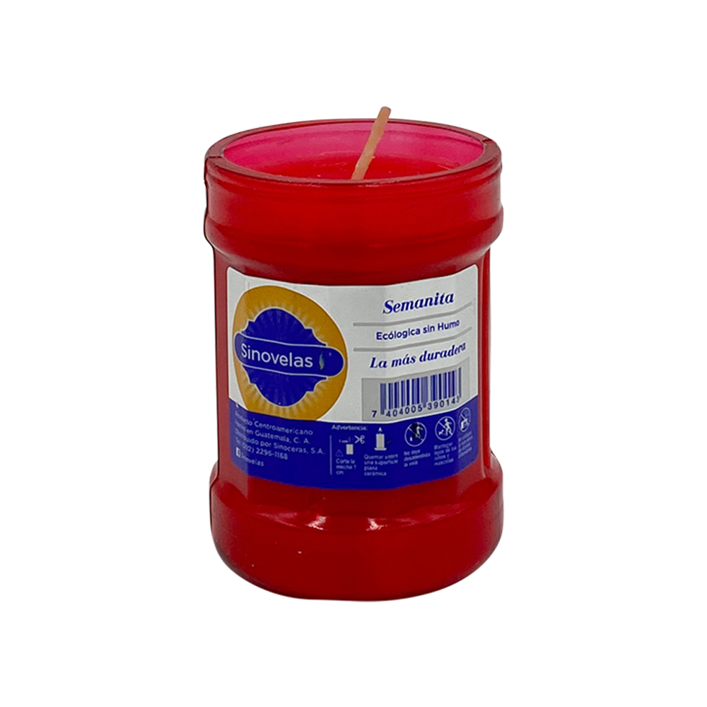 Veladora Semanita Roja