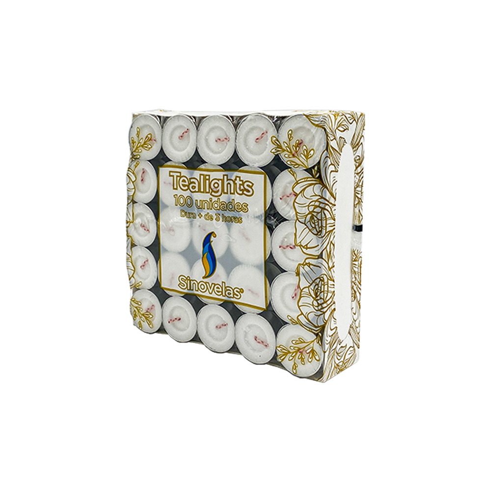 Veladora Tealight Blanca (100 u) image number 1