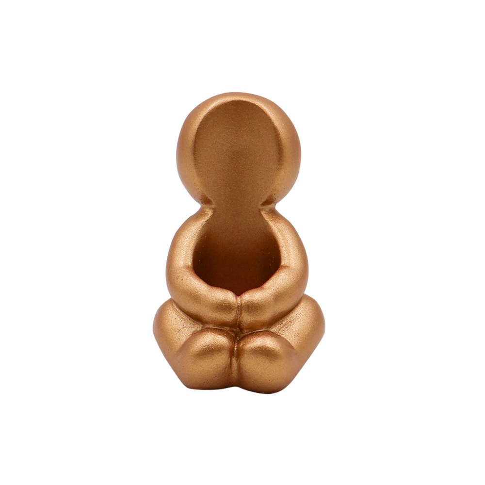 Candelero Figura Niño Dorado