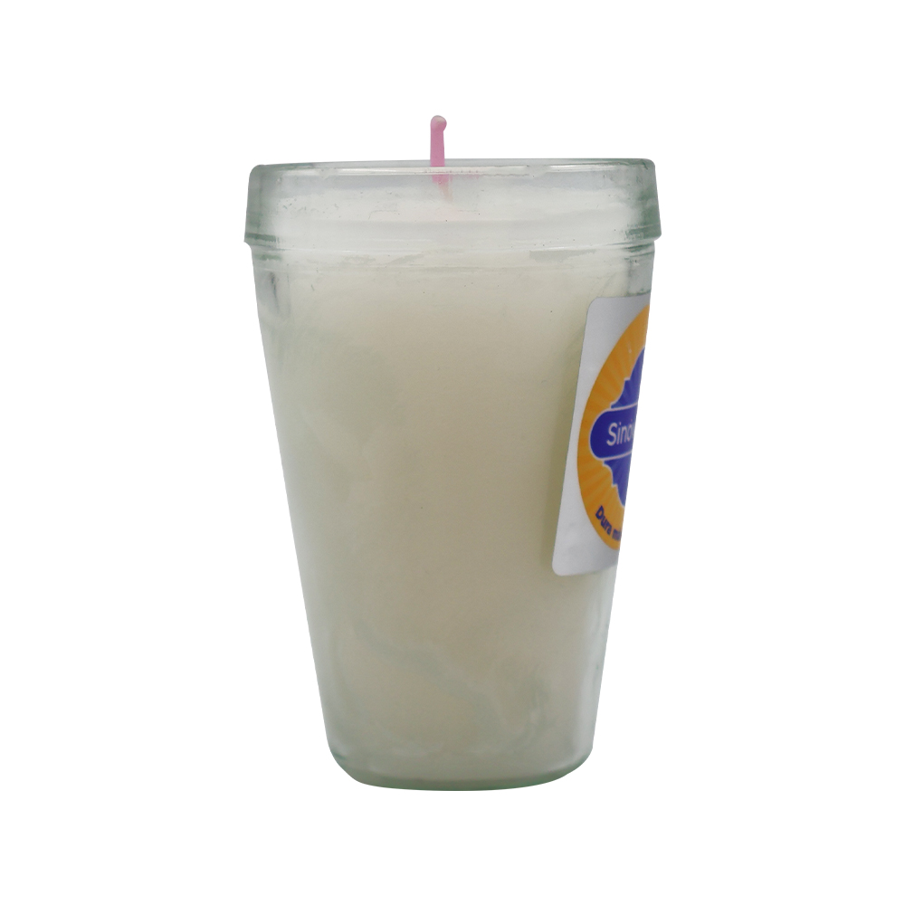 Veladora Vitro 044 Blanca image number 1