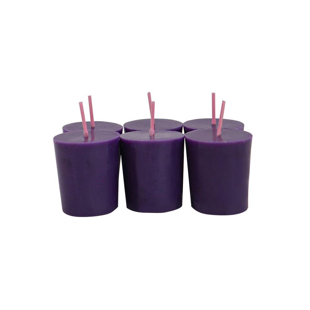 Veladora Mini Pillar Morado Lavanda (6 uds) image number 1