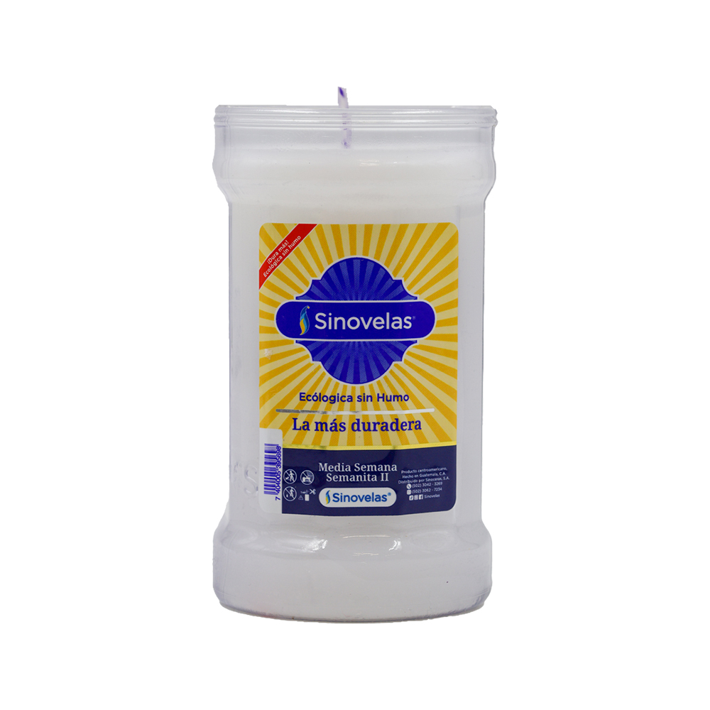 Veladora Semanita 2 Blanco Etiqueta Normal