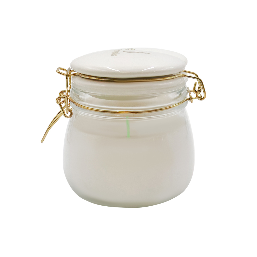 Veladora Tarro con Clip Blanco Vainilla image number 1