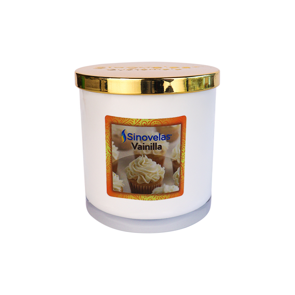 Veladora Tarro Blanco Vainilla