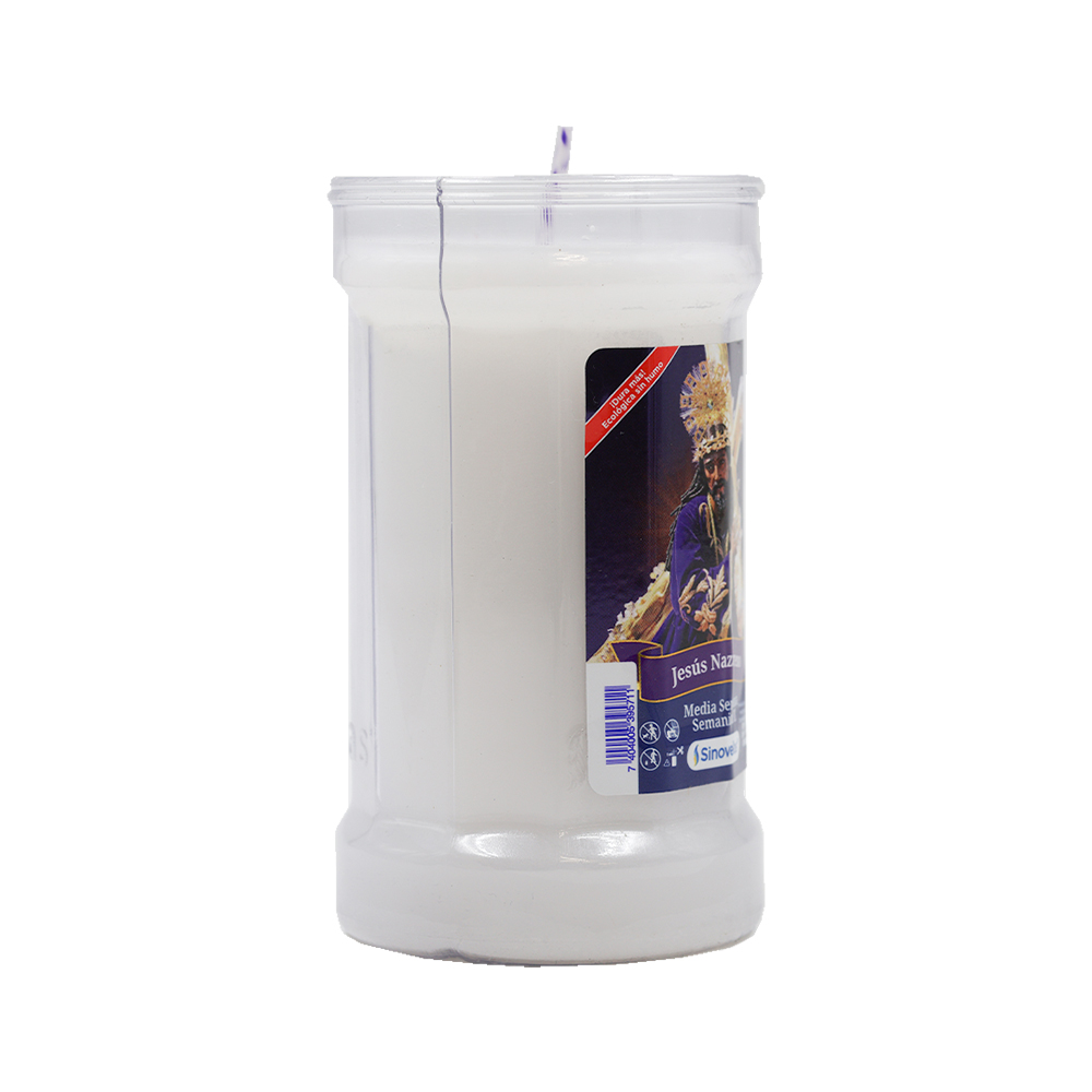 Veladora Semanita 2 Blanco Jesús Nazareno image number 1