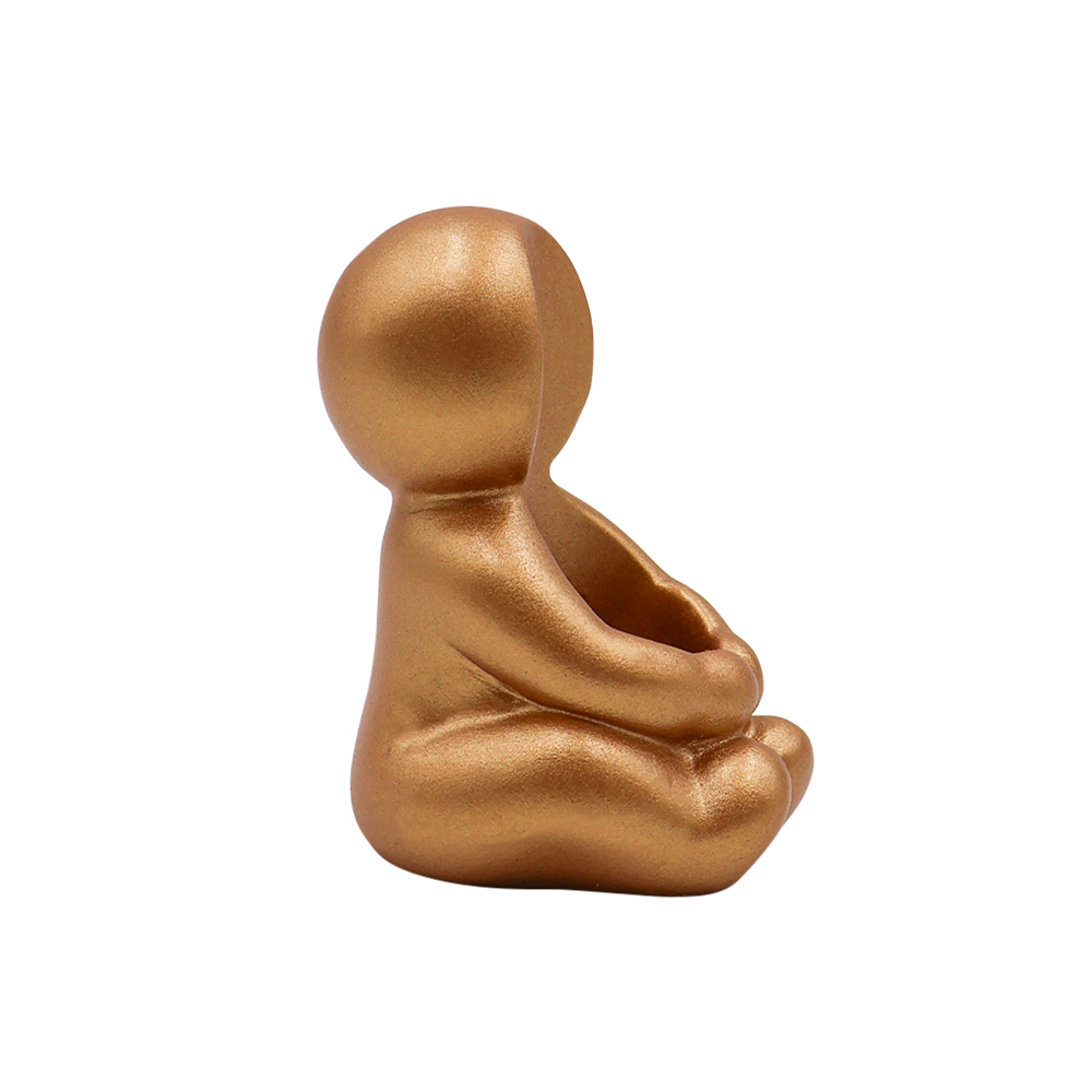 Candelero Figura Niño Dorado image number 1