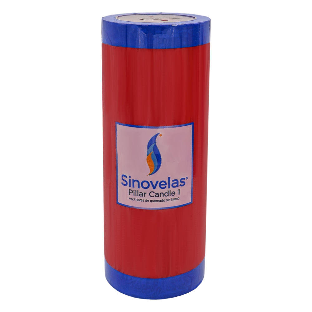 Veladora Pillar No. 1 Rojo