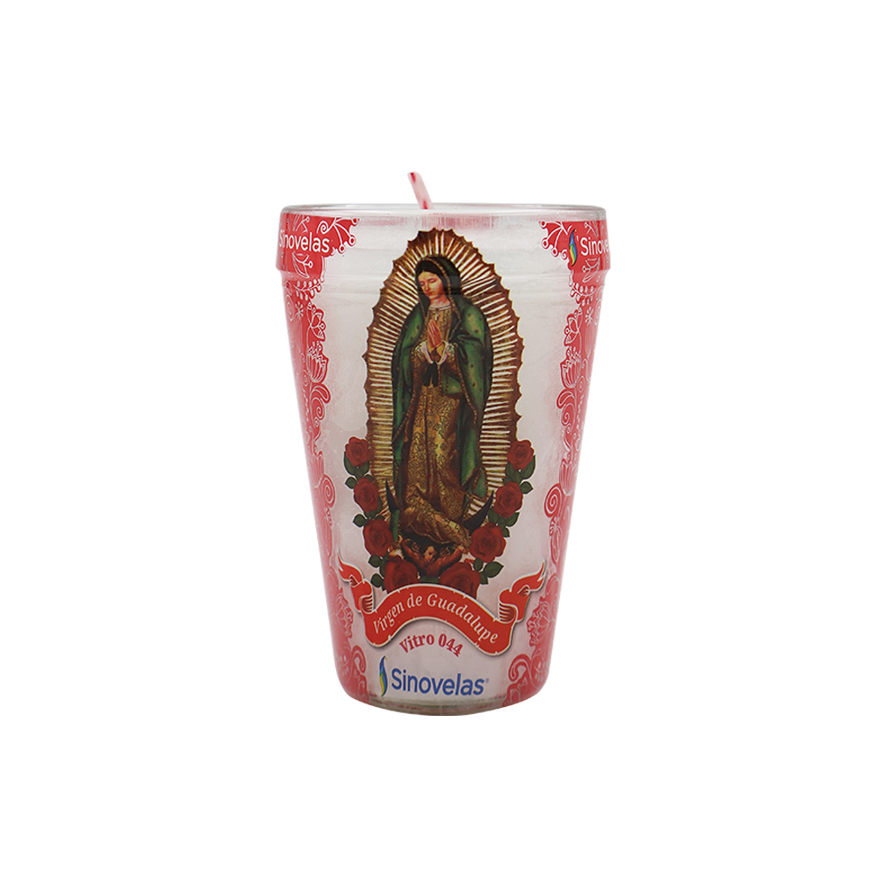 Veladora Vitro 044 Virgen de Guadalupe