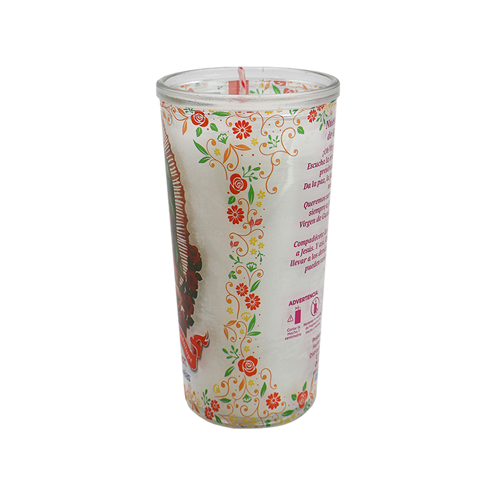 Veladora Vitro 071 Blanca Virgen de Guadalupe image number 3