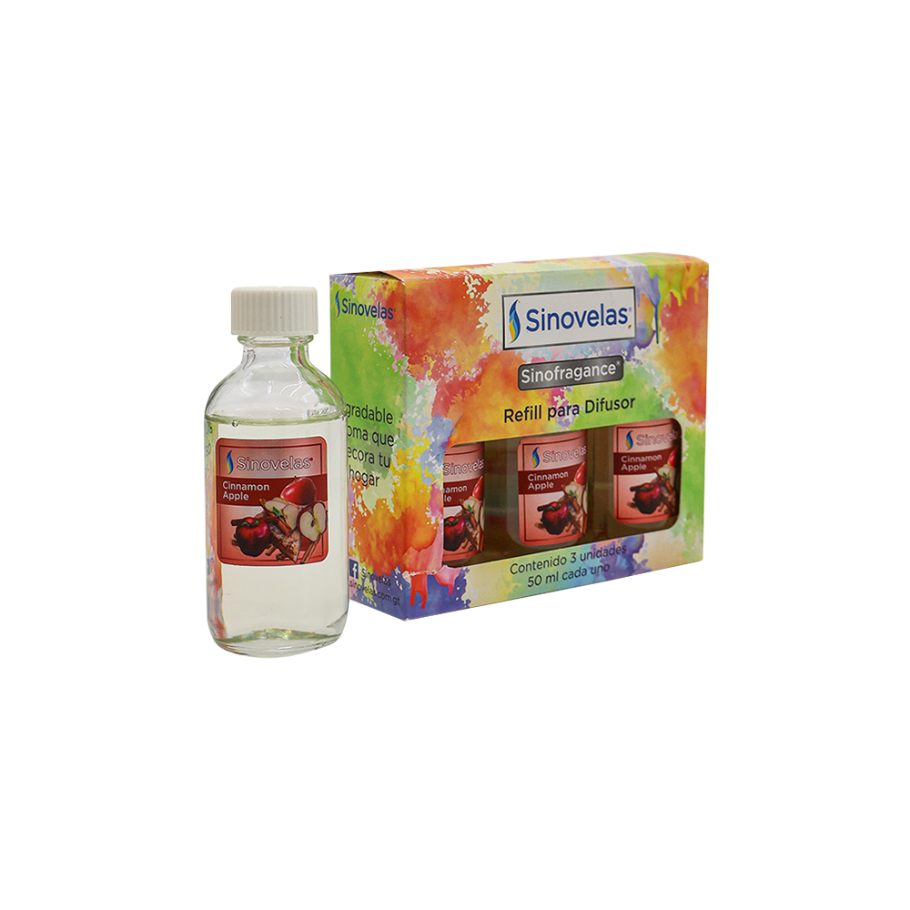 Eco Difusor Refill 3pack Manzana Canela