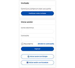 Inicia sesión o compra como invitado